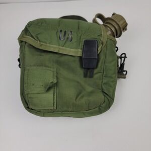 US Military 2 Quart Collapsible Canteen with Insulated Cover and Sling Green